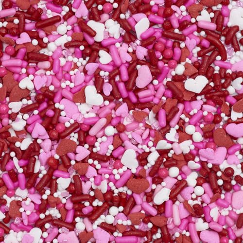 DecoPac Valentine Fusion Mix Sprinkles 27oz Pink Red White Candy Sprinkles in Handheld Container Edible Decorations For Celebration Cakes Cupcakes Cookies and Donuts - Image 5
