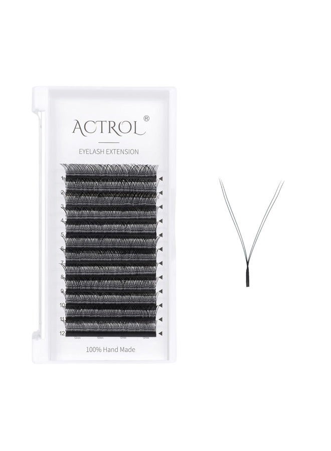 ACTROL YY Eyelashes Extension Lashes Black D Curl 0.07mm 13mm Lash Volume Extension Easy Fans 4D Y Shaped Premade Soft Eyelashes Supply - Image 1