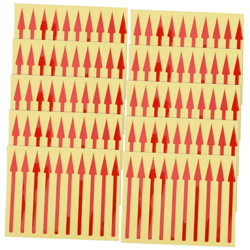 100pcs Waterproof Reflective Arrow Stickers Red Yellow Green Triangle Markers - Image 2