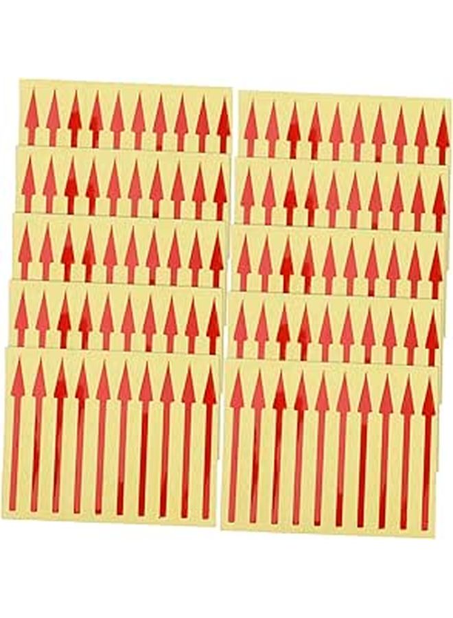 100pcs Waterproof Reflective Arrow Stickers Red Yellow Green Triangle Markers - Image 1