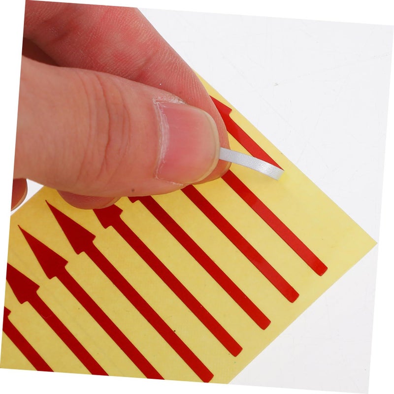 100pcs Waterproof Reflective Arrow Stickers Red Yellow Green Triangle Markers - Image 4