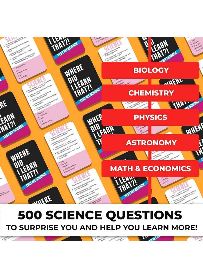 QUOKKA Trivia Card Game with 500 Questions in Science - Trivia Games for Adults, Teens, and Families - Trivia Cards with Answers - Great Board Games Trivia for Family Party and Game Night - Image 2