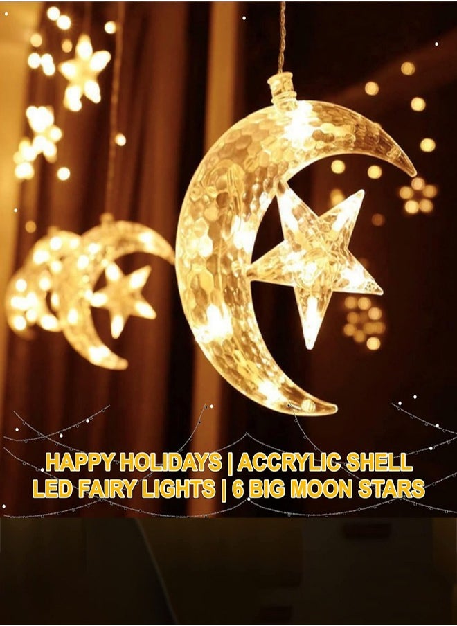 Ramadan Decorations, Ramadan Light Star Moon Fairy Lights with USB Control & Battery Case for Home Curtain Indoor Holiday Ramadan Lighting, 3.5M 8 Modes - https://f.nooncdn.com/p/pzsku/ZE4F403A031B061D359D6Z/45/_/1731987801/7066ebc6-c6a1-499b-90da-340be05829fb.jpg?width=original