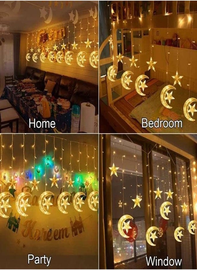 Ramadan Decorations, Ramadan Light Star Moon Fairy Lights with USB Control & Battery Case for Home Curtain Indoor Holiday Ramadan Lighting, 3.5M 8 Modes - https://f.nooncdn.com/p/pzsku/ZE4F403A031B061D359D6Z/45/_/1731987852/c4d96544-e4d4-4a2d-a4e8-b55ecf2bd098.jpg?width=original