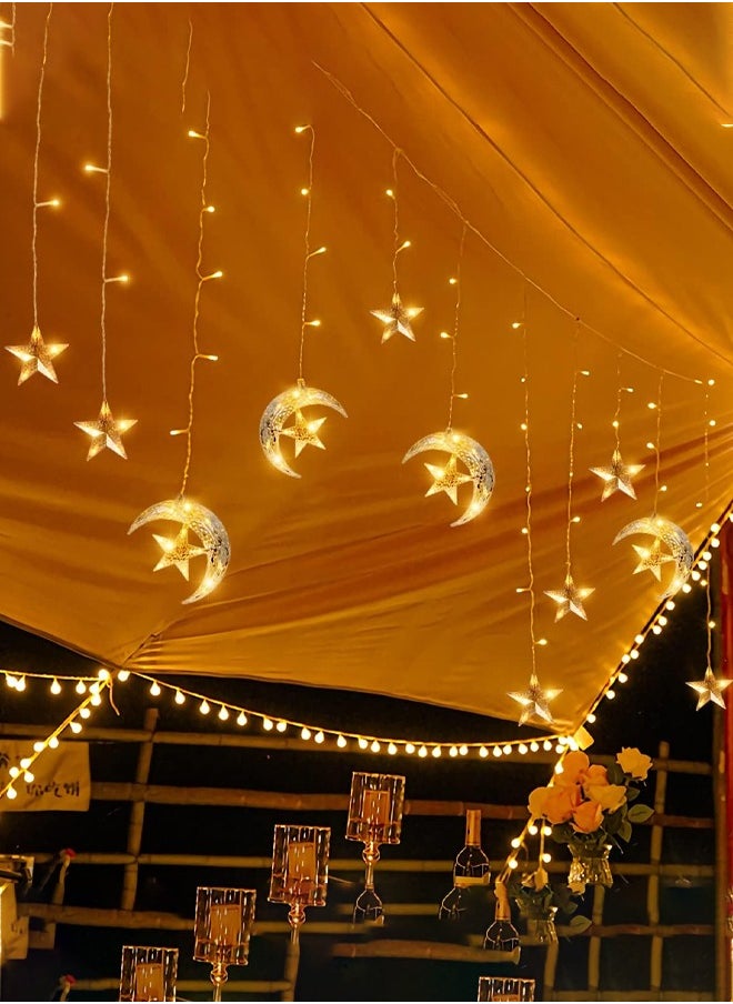 Ramadan Decorations, Ramadan Light Star Moon Fairy Lights with USB Control & Battery Case for Home Curtain Indoor Holiday Ramadan Lighting, 3.5M 8 Modes - https://f.nooncdn.com/p/pzsku/ZE4F403A031B061D359D6Z/45/_/1731988054/09f8e781-b65d-4f29-ae65-f9fe18004840.jpg?width=original