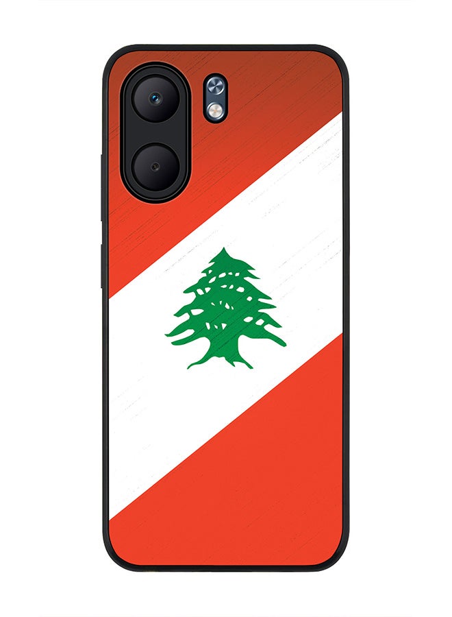 Stylizedd For Oppo A5x 5G / A5x 4G Case,Slim fit Camera Protection, Shockproof Thin Phone cover  - Flag Of Lebanon