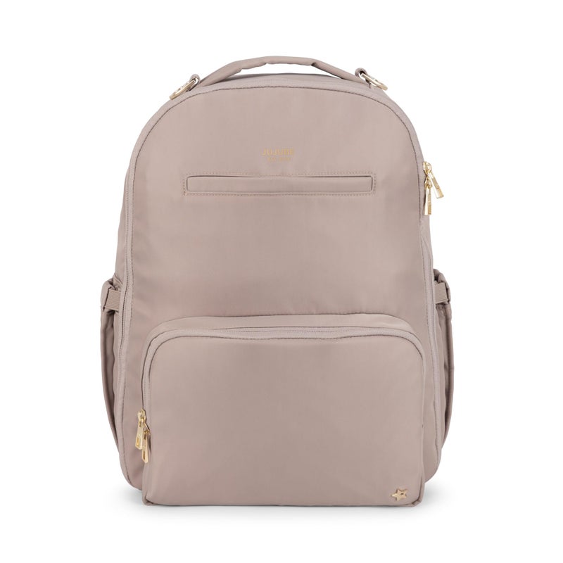 JuJuBe New Classic Diaper Bag Backpack with Portable Changing Pad Stroller Straps Large Travel Backpack for Boy or Girl Carrying Baby Bottles Wipes Diapers Pacifiers Taupe Mothers Day Gift - Image 2