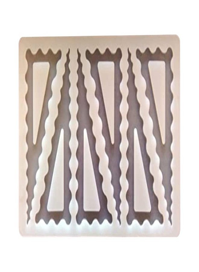 Bakingequipments Garnishing Chocolate Mould for Cake 6 Cavity Triangle Frill Design Shape Pattern Garnishing Sheet for Cake Decoration