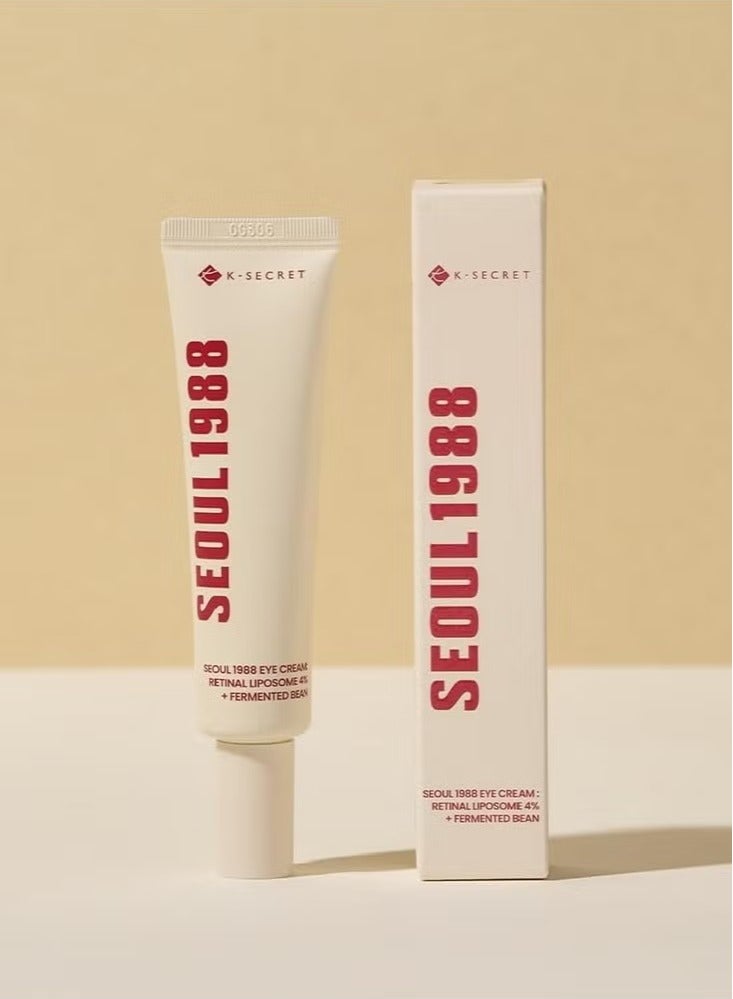 SEOUL 1988 K-SECRET SEOUL 1988 Eye Cream 30ml – Retinal Liposome 4% + Fermented Bean | Korean Anti-Aging Skincare for Dark Circles, Fine Lines & Puffiness - Image 1
