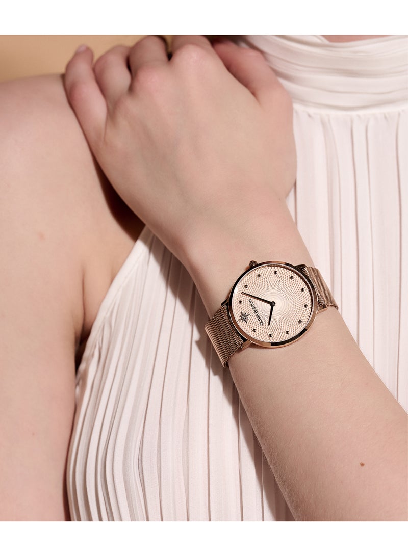 OLIVIA BURTON ROUND ANALOG WOMEN'S CARNATION GOLD CASE WATCH - 24000025 - Image 3