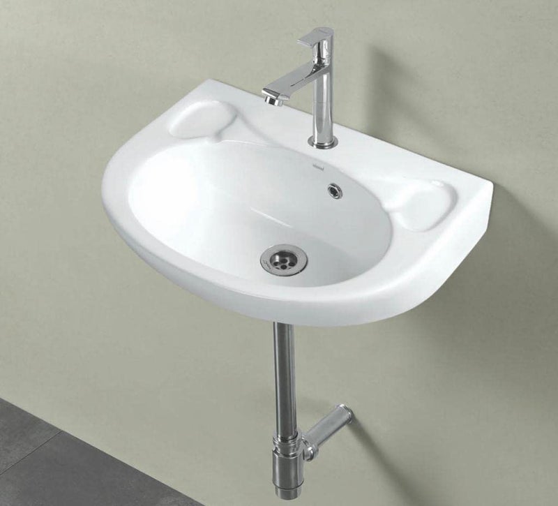 Nexa Bathware Ceramic Wall Hung Basin Luxurious Wash basin Table Top Bathroom Sink Wash Basin Super White Colour With Glossy Finishing 18 x 14 x 7 INCH - Image 2