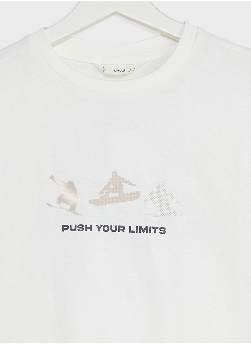 MANGO - Kids Slogan T-Shirt - Image 1