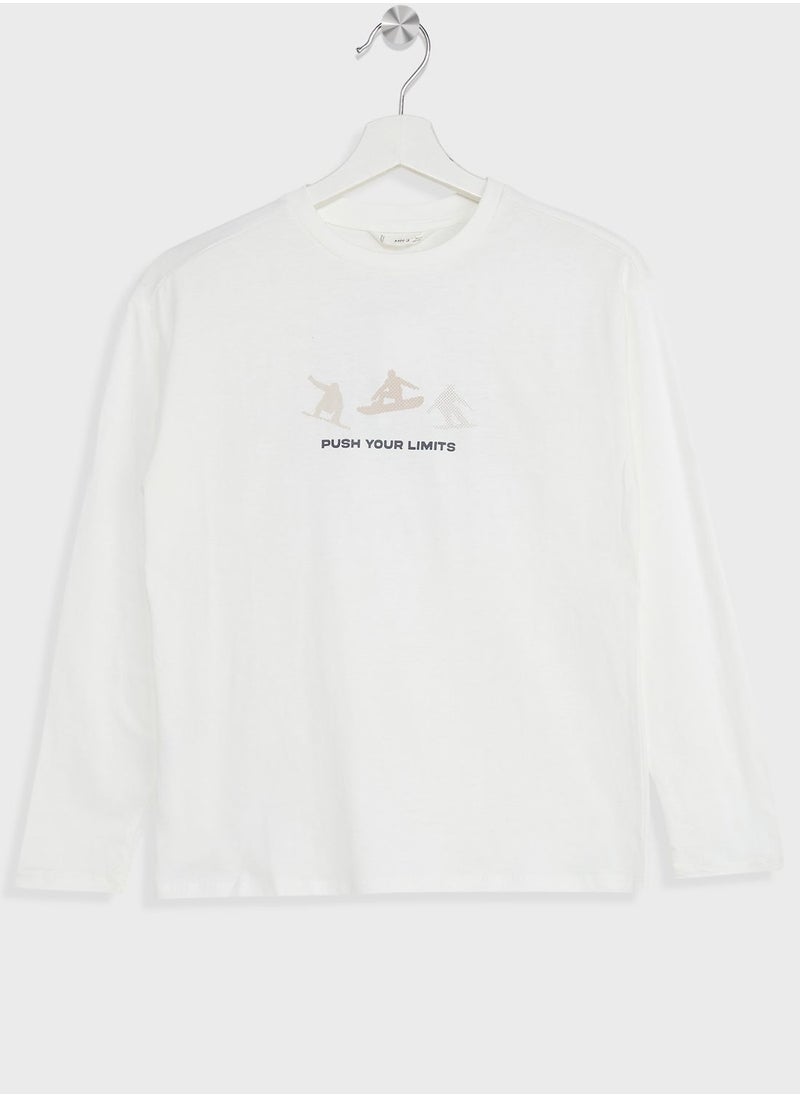 MANGO - Kids Slogan T-Shirt - Image 1