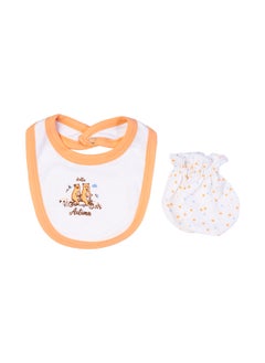 Babies Basic 5 Piece Unisex 100% Cotton Gift Set Include Bib, Romper, Mittens, Cap And Sleepsuit/Jumpsuit- Hello Autumn  - Image 5