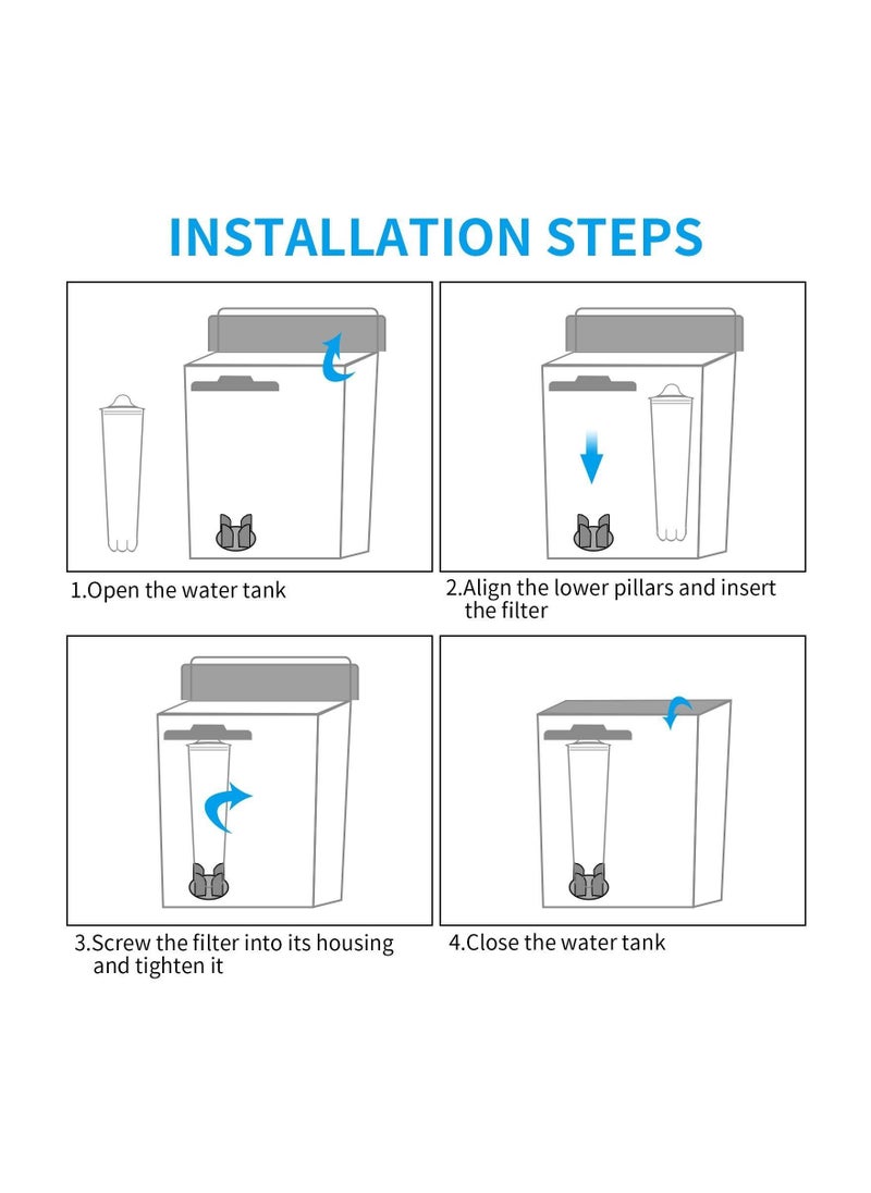 Generic - Water Filter for Jura Claris Blue Coffee Machine, for Jura Clearyl Smart Blue Filters Compatible With Jura Cartridge Filter replacement Capresso IMPRESSA F8,F9,J9,Z7,Z9,C9,A9,ENA3,ENA9 etc (3PCS) - Image 1