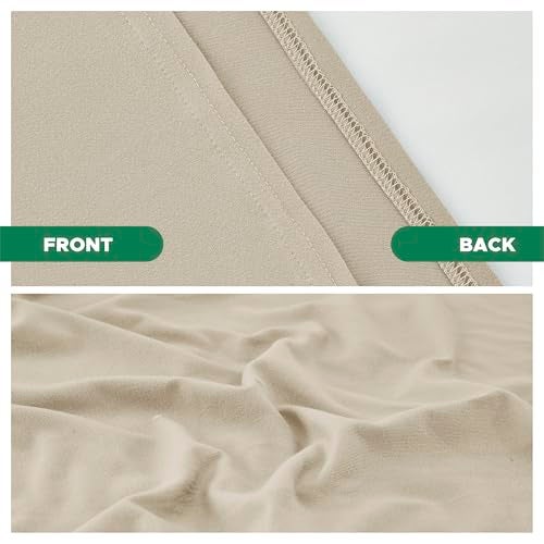 Biscaynebay Decorative Box Spring Cover Queen Size, Light Camel Luxurious Jersey Knitting Stretchy Wrap Around 4 Sides Bed Skirt for Home/Hotels, Easy Fit Wrinkle & Fade Free Machine Washable - Image 4