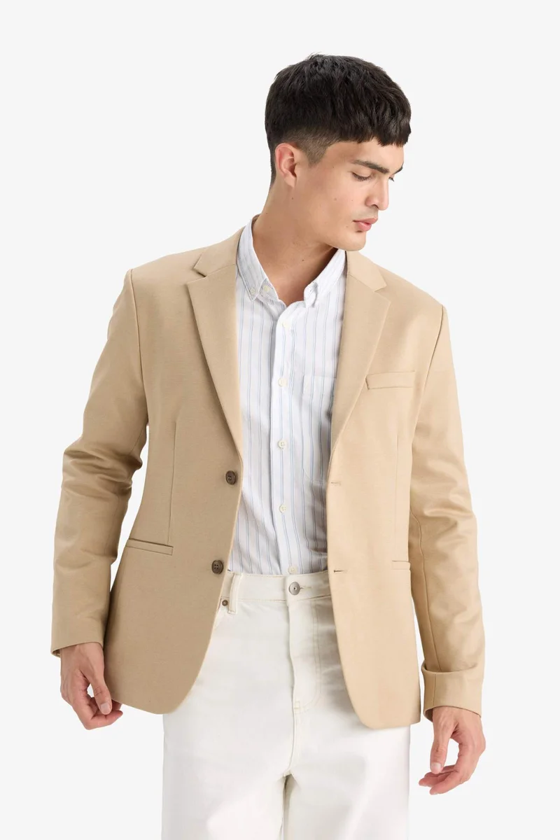 Defacto  Slim Fit Lined Blazer for Men | Best Price UAE