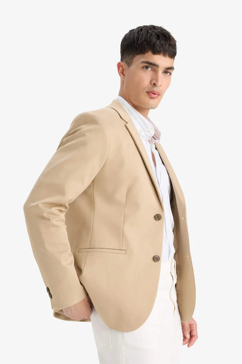 Defacto  Slim Fit Lined Blazer for Men | Best Price UAE