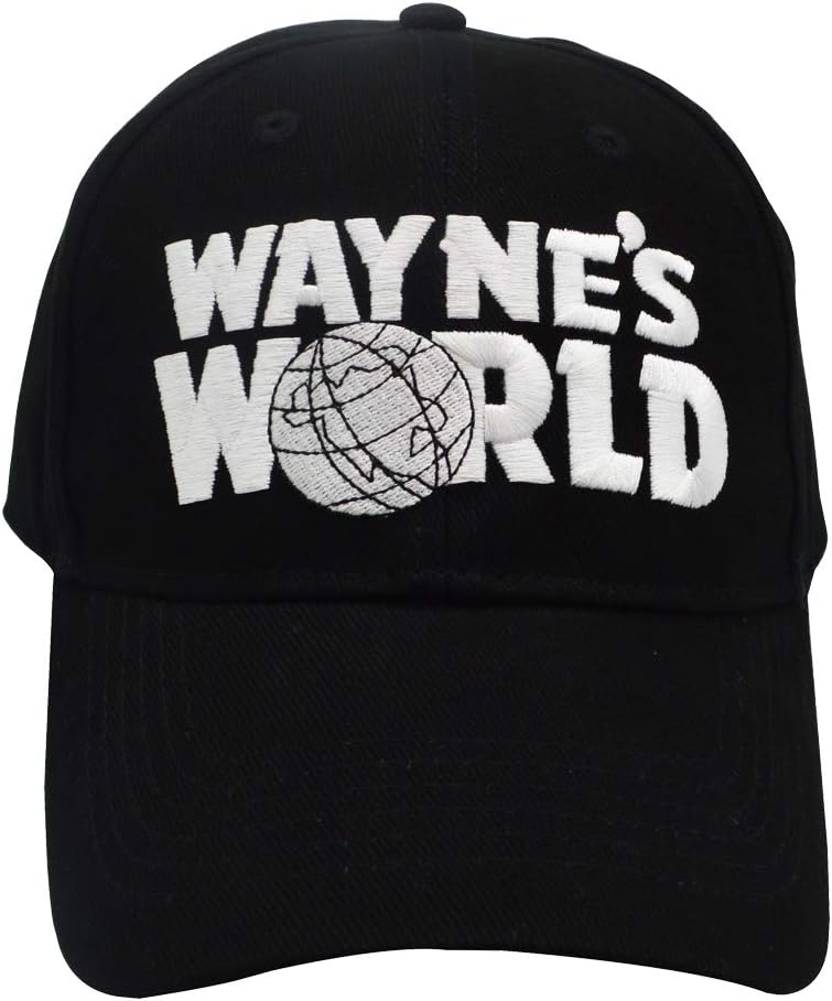Aiugko Wayne's Hat Adjustable Unisex Embroidered Trucker Baseball Cap Black - Image 2