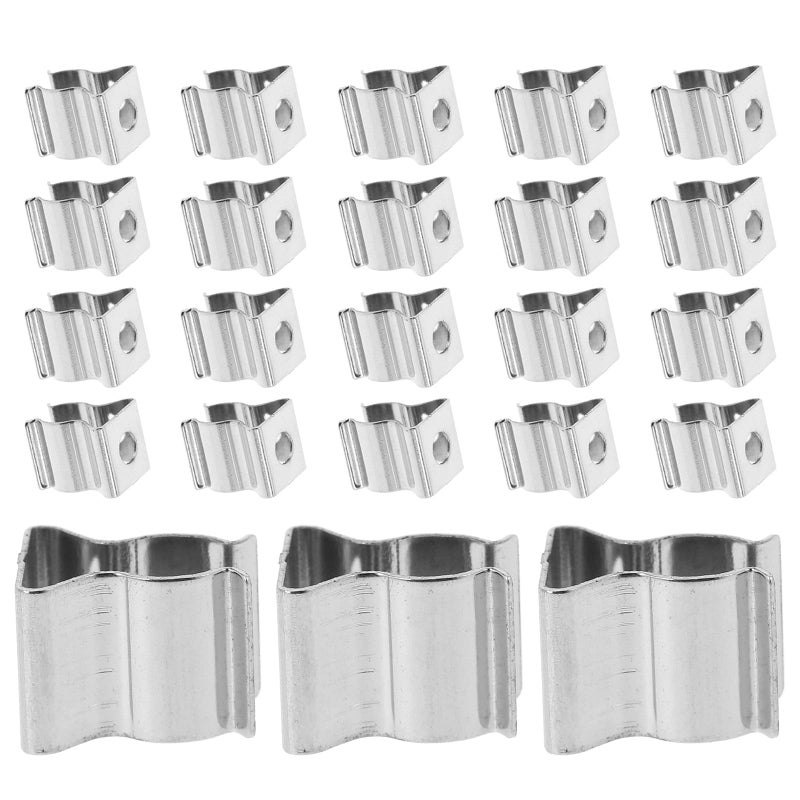 20 Pack Stainless Steel Pipe Clamps Small Tube Fixing Clip Holders For Secure Indoor Installation - Image 2