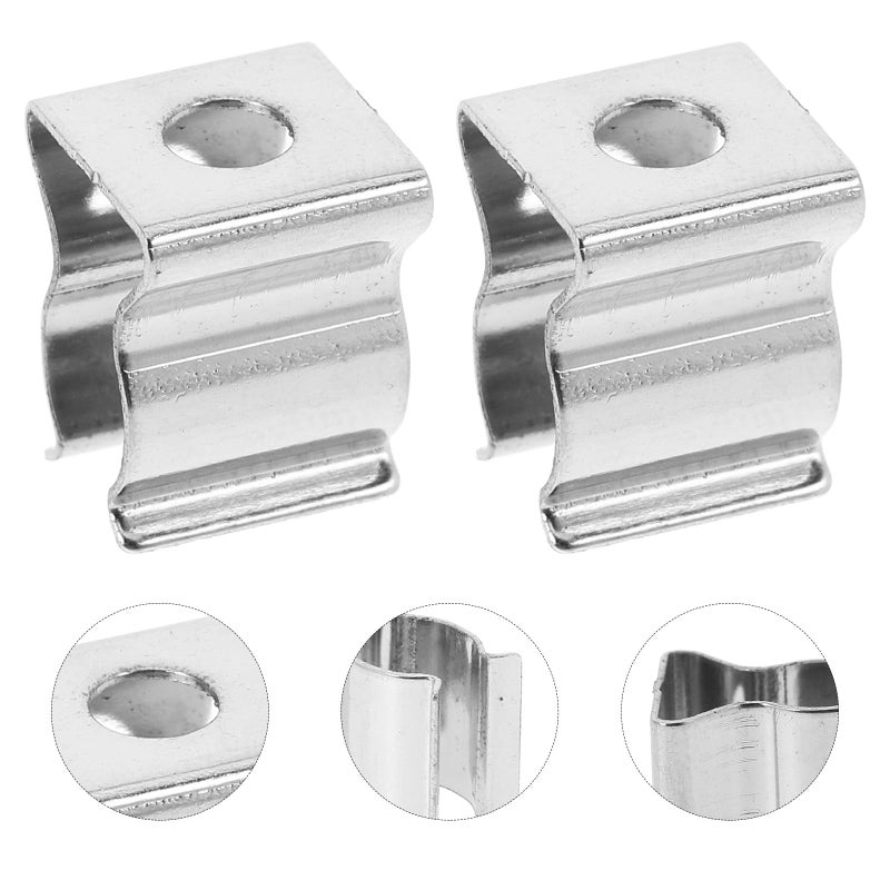 20 Pack Stainless Steel Pipe Clamps Small Tube Fixing Clip Holders For Secure Indoor Installation - Image 5