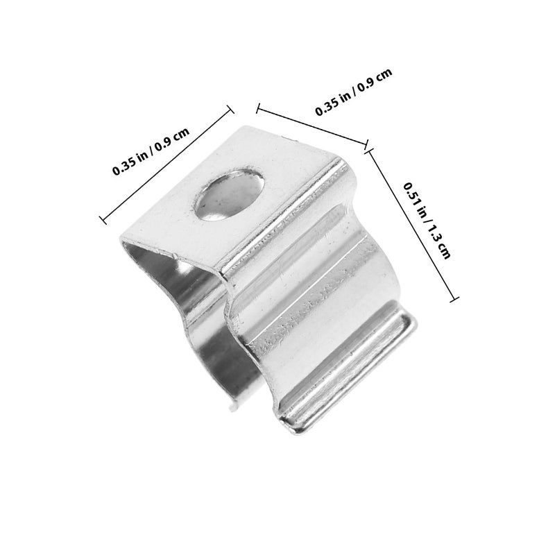 20 Pack Stainless Steel Pipe Clamps Small Tube Fixing Clip Holders For Secure Indoor Installation - Image 3
