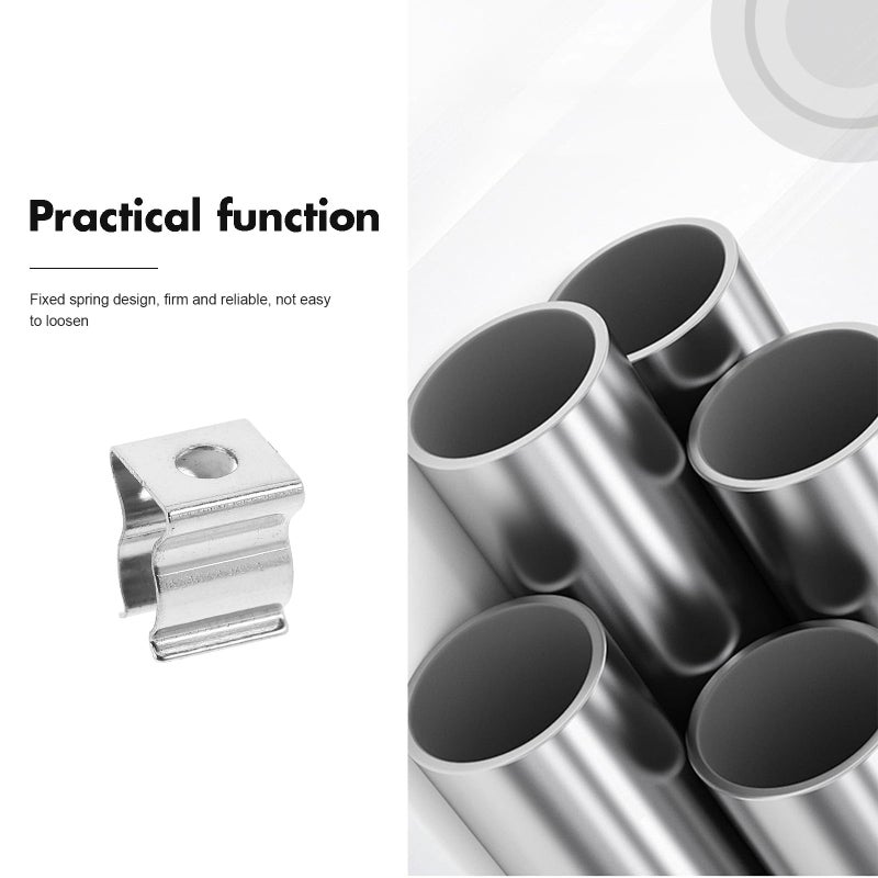 20 Pack Stainless Steel Pipe Clamps Small Tube Fixing Clip Holders For Secure Indoor Installation - Image 4