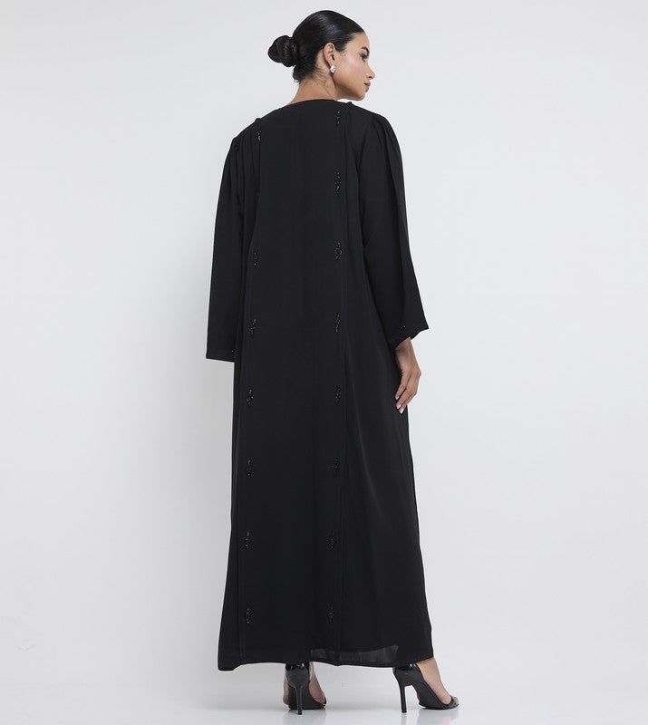 ROZA Elegant Black Handwork Abaya - Image 5