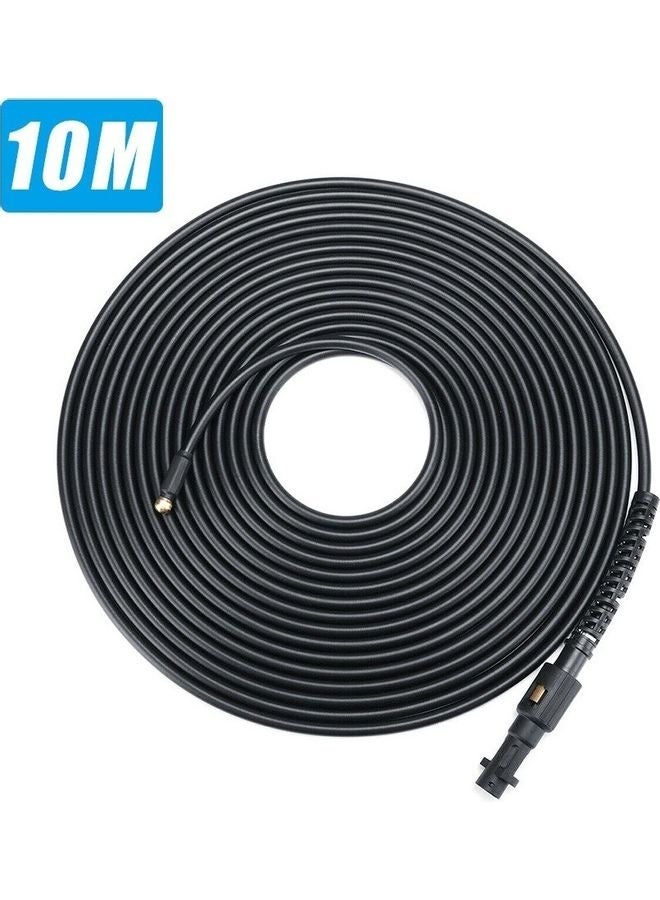 خرطوم تنظيف مجاري الصرف Pressure Washer بطول 10 متر باللون الأسود - Image 1