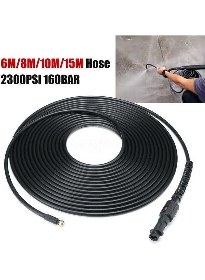 خرطوم تنظيف مجاري الصرف Pressure Washer بطول 10 متر باللون الأسود - Image 4