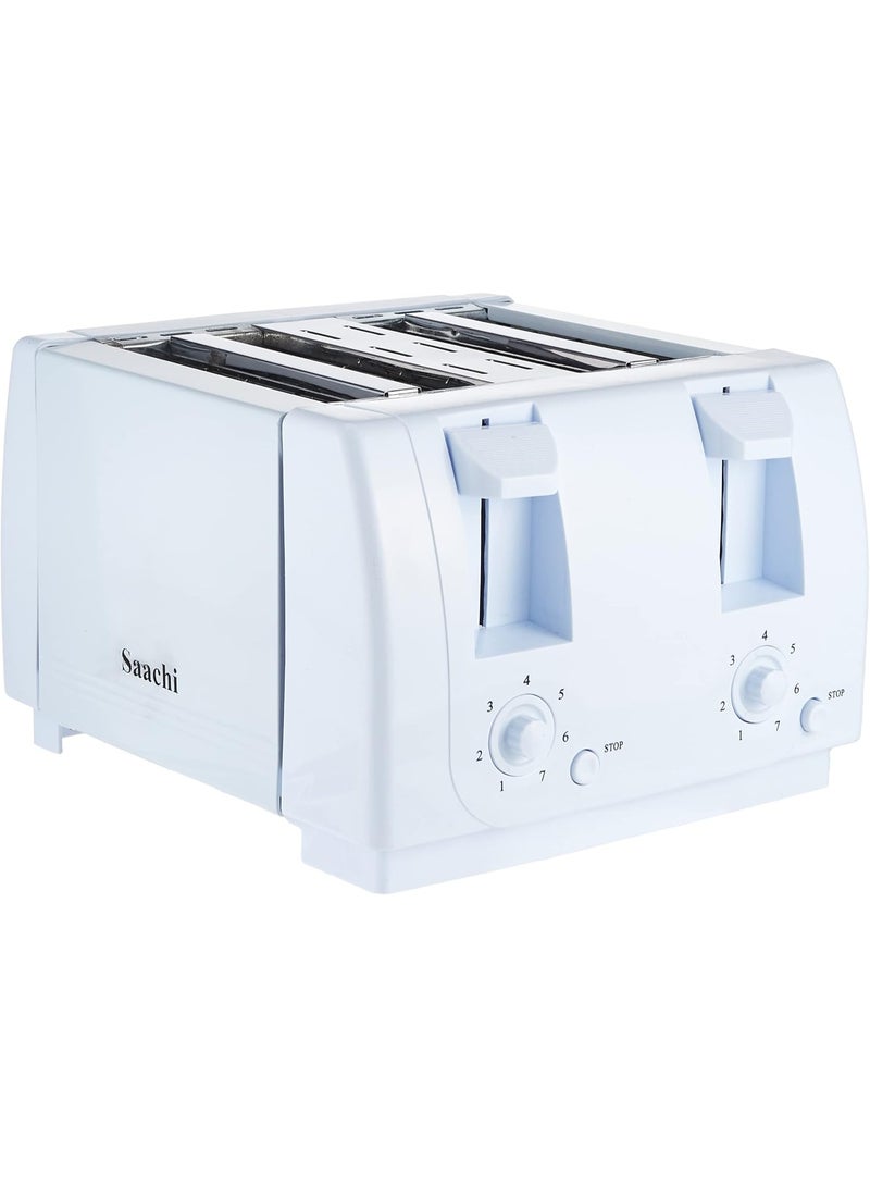 Sachi 4 Slice Toaster, 1300W White - Image 1