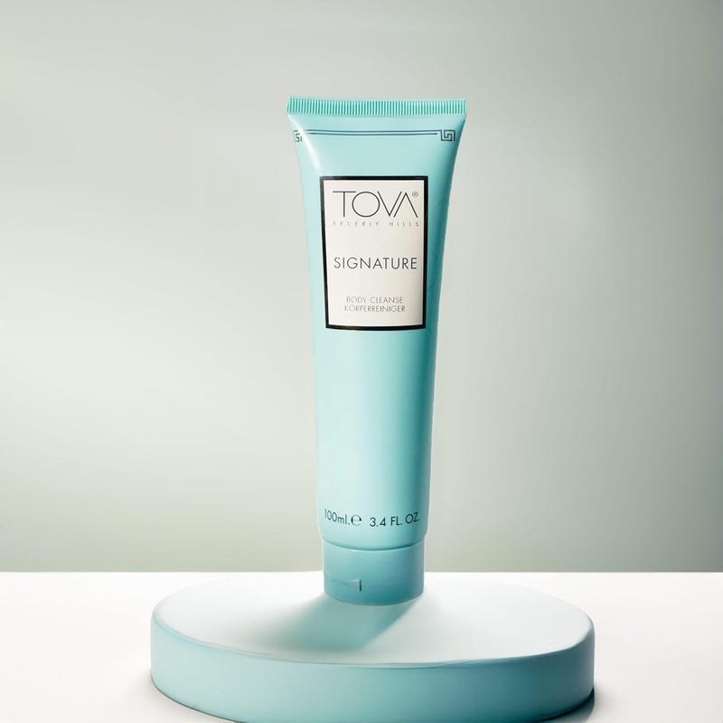 TOVA Signature Shower Gel TravelSize Moisturizing Botanical Cleanser for Women Cornflower and Sea Fennel USAMade and CrueltyFree 34 fl oz - Image 4