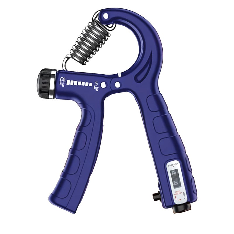 Oblivion Gym Fitness Hand Grip Men Adjustable Finger Heavy Exerciser Strength for Muscle Recovery Hand Gripper Trainer strengthener (1 Pc) (purple - Counting Function) - Image 1