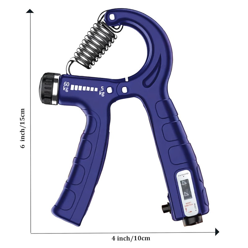 Oblivion Gym Fitness Hand Grip Men Adjustable Finger Heavy Exerciser Strength for Muscle Recovery Hand Gripper Trainer strengthener (1 Pc) (purple - Counting Function) - Image 4