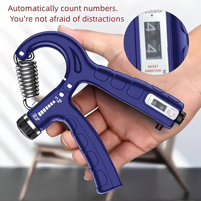 Oblivion Gym Fitness Hand Grip Men Adjustable Finger Heavy Exerciser Strength for Muscle Recovery Hand Gripper Trainer strengthener (1 Pc) (purple - Counting Function) - Image 3