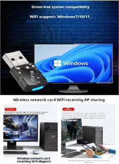 Occuwzz Ultra-Fast 900Mbps Dual-Band 5G/2.4GHz WiFi 6 & Bluetooth 5.4 Adapter - No Driver Needed, Plug & Play USB for PC/Laptop, Seamless Streaming & Gaming  - Image 4