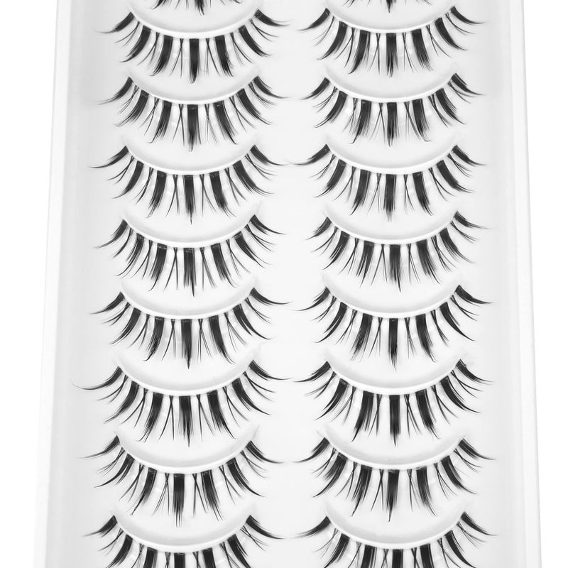 Geeneiya Manga Lashes Natural Look Anime False Eyelashes Individual Wispy Korean Makeup Eye Lashes Clusters 10 Pairs Asian Chinese Japanese Fake Eyelashes Pack by Geeneiya - Image 5