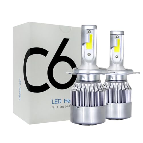 GONAMA H4/9003/HB2 LED Headlight Bulbs Universal C6 LED Car H4 All in One White Light Bulb 3800LM 36W LED Car Headlight Conversion Kit (Pack of 2) for Headlight (C6) - Image 1