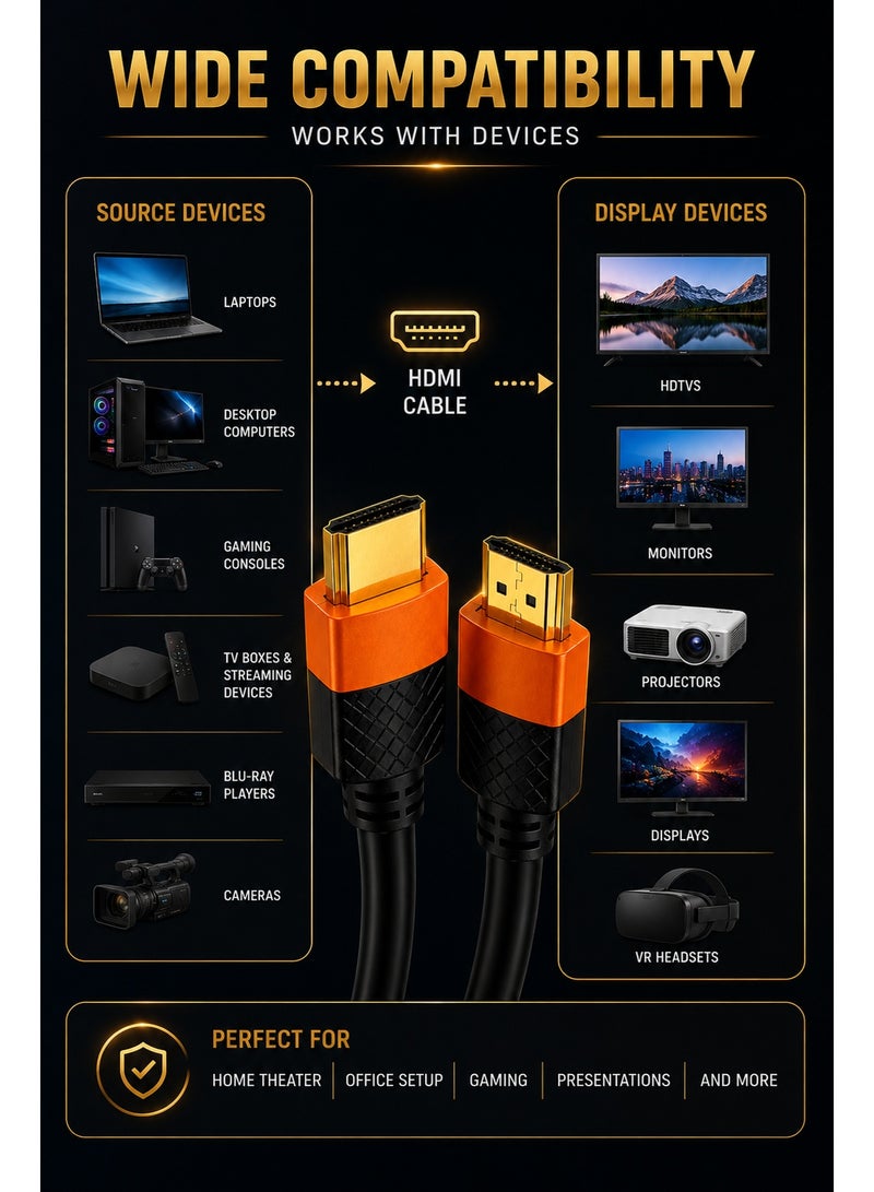 تي بي بردج كابل HDMI عالي السرعة TP-Bridge بطول 10 أمتار | مصمم للأجهزة المتوافقة مع دقة HD وUHD | موصلات مطلية بالذهب - Image 5