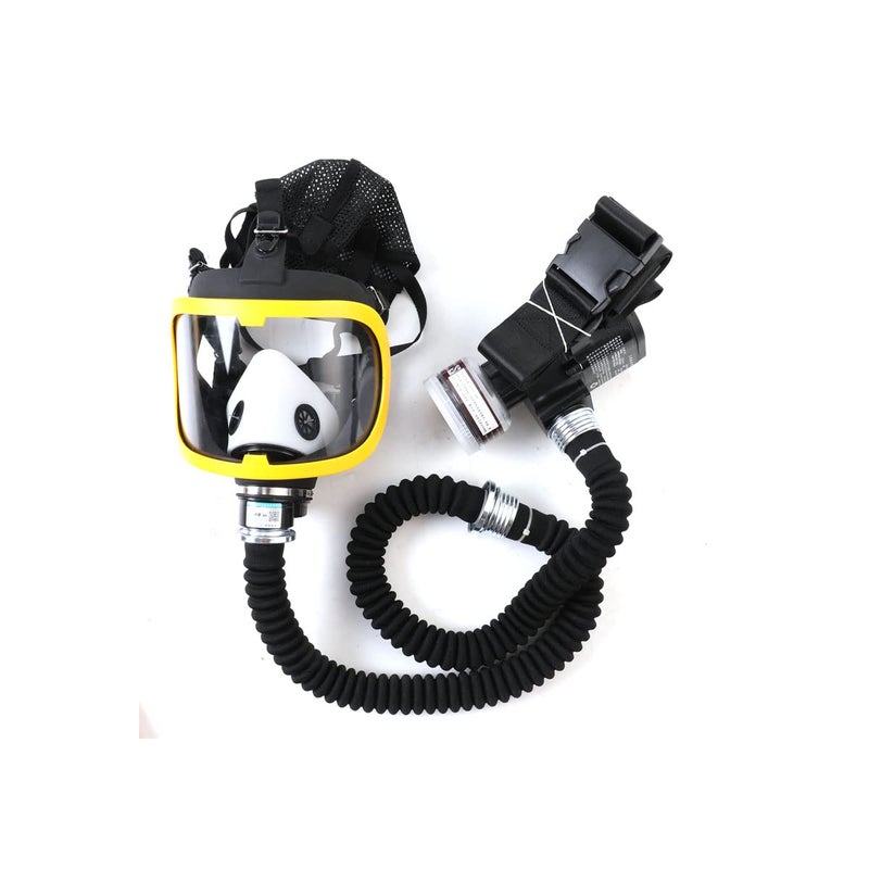 YILIKISS Full Face Respirator, Protective Mask with Air Pump for Gases Dust Chemicals Paintï¼Œ Powered Respirator, 110ma-300ma 62 L/min 74 L/min Air Supply Flow - Image 1
