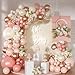 NUTTYBASH Dusty Pink Balloon Arch Kit 126 Pcs Retro Blush Pink and Metallic Rose Gold Balloon Arch Garland Kit for Wedding Birthday Baby Shower Gender Reveal Bridal Decorations - Image 3