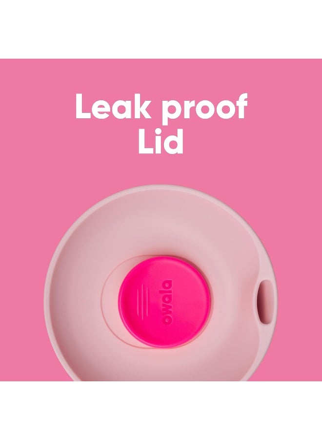 Owala كوب قهوة عازل للحرارة من ستانلس ستيل SmoothSip Slider، كوب قهوة مثلجة قابل لإعادة الاستخدام، كوب سفر للقهوة الساخنة، خالي من BPA سعة 12 أونصة، وردي (استعد)  - Image 3