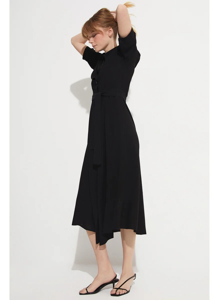 JUNE 100% Viscose Shirt Dress