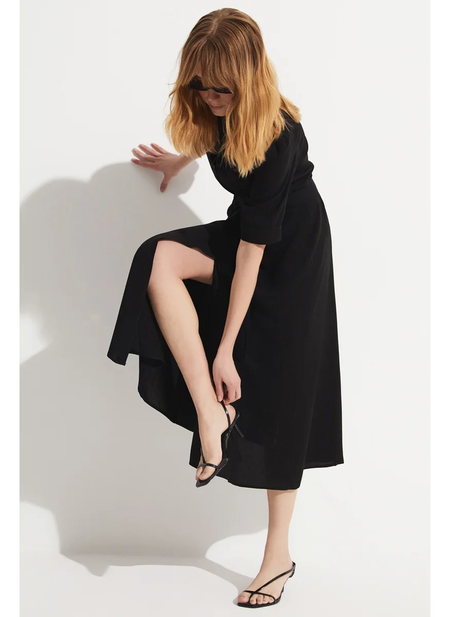 JUNE 100% Viscose Shirt Dress