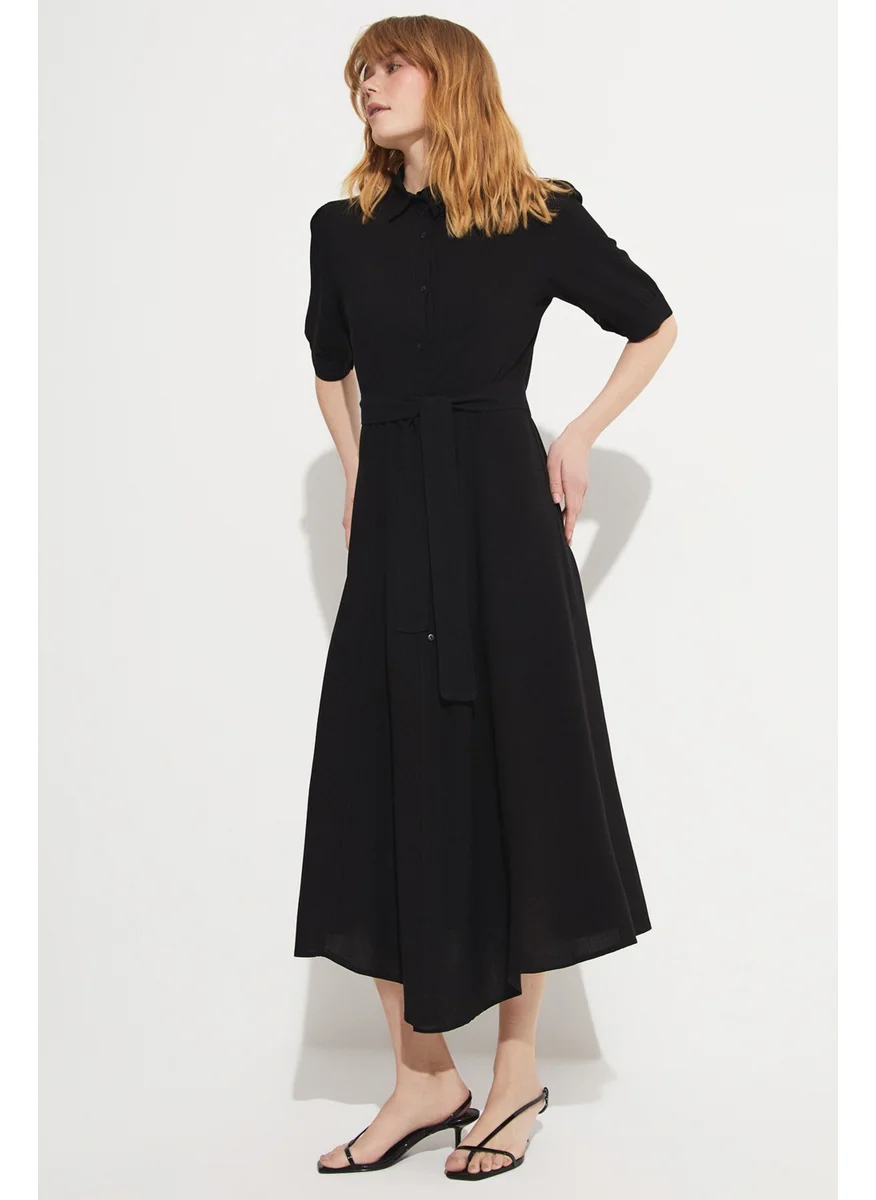 JUNE 100% Viscose Shirt Dress
