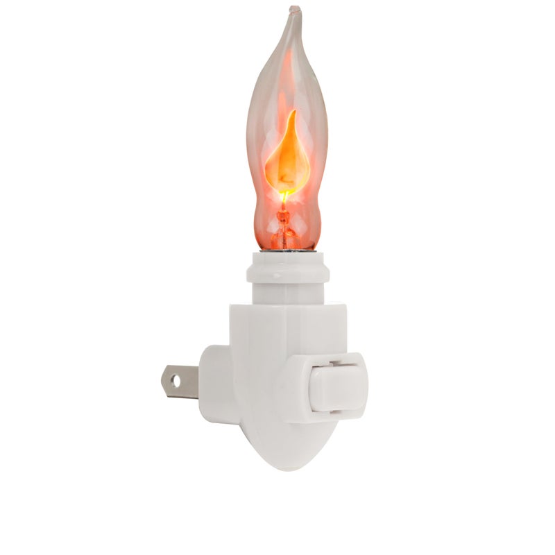 Creative HobbiesÂ® A101 Flicker Flame Light Bulb - 3 Watt, 130 Volt, E12 Candelabra Base, Nickel Plated Base - Dances with a Flickering Orange Glow | 5 Pack - Image 4