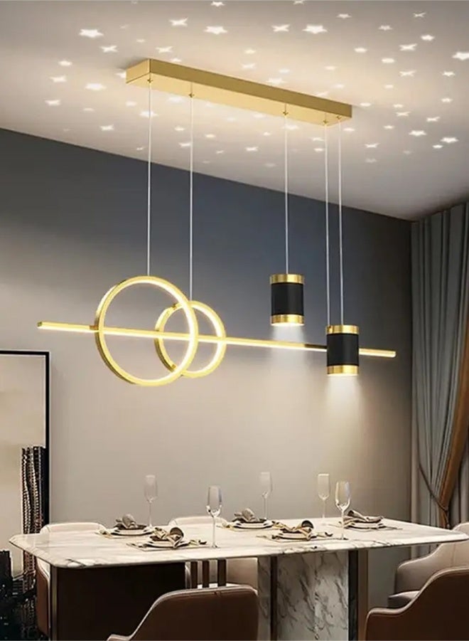 Sumkyle LED Modern Wave Shape Pendant Light 45W Dimmable Chandelier Hanging Lighting Fixture Black Chandeliers For Dining Room Restaurant Kitchen Island Table - Image 1