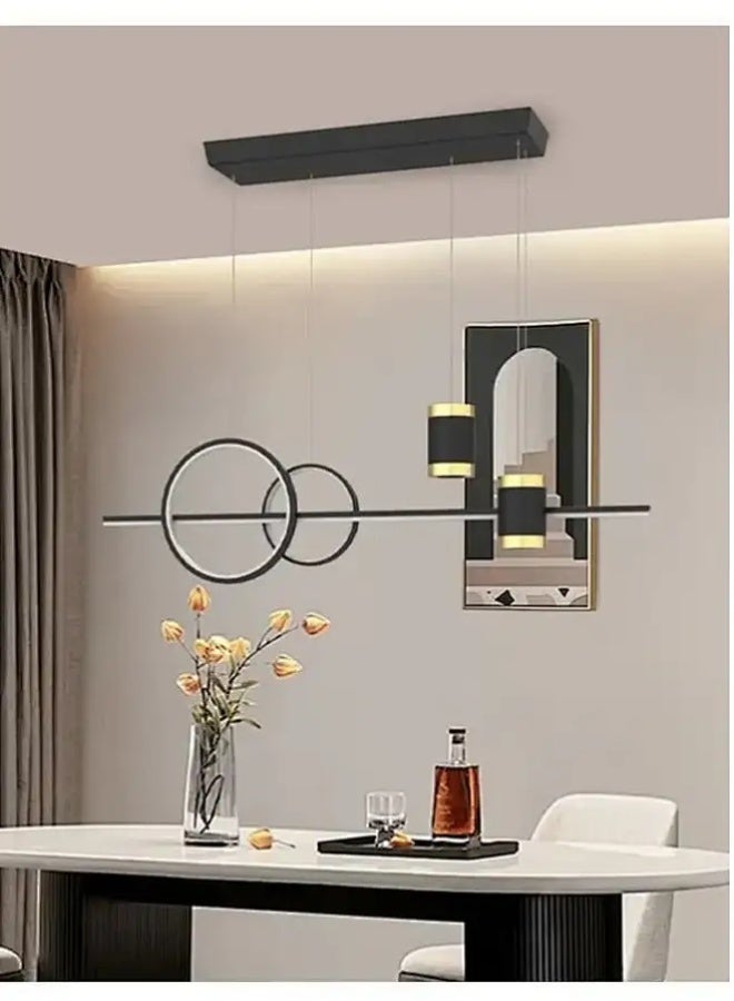 Sumkyle LED Modern Wave Shape Pendant Light 45W Dimmable Chandelier Hanging Lighting Fixture Black Chandeliers For Dining Room Restaurant Kitchen Island Table - Image 5