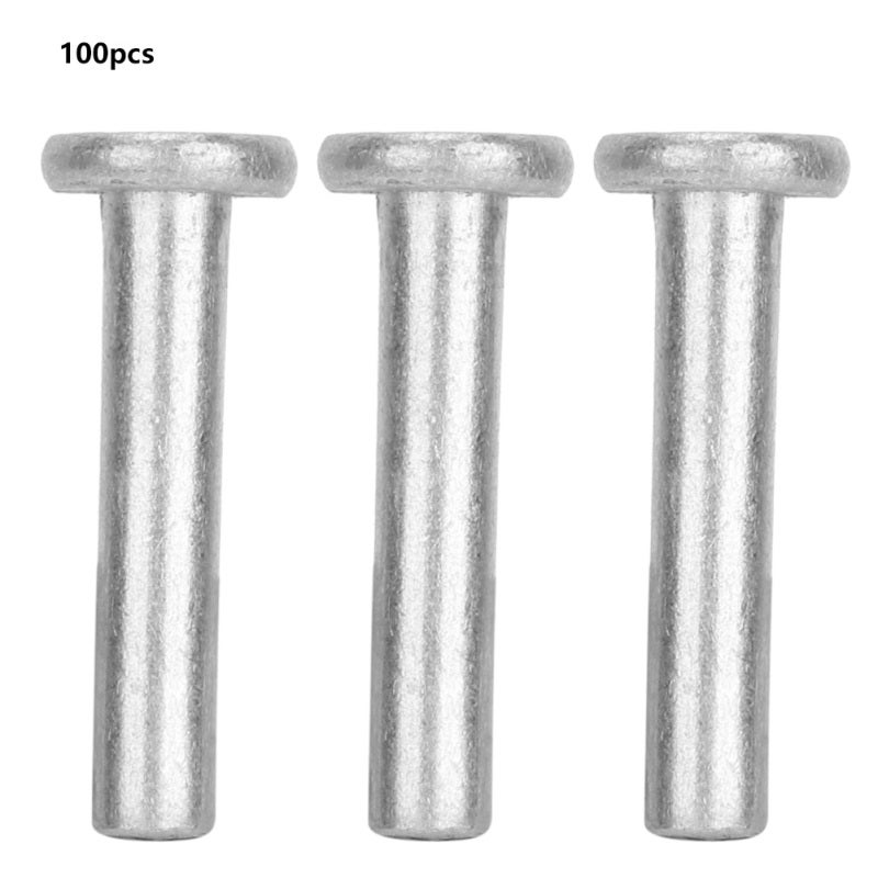 Aluminum Solid Rivet Set 100pcs Corrosion-Resistant Flat Head - Perfect Fastening with High Mechanical Strength for Various Applications - Image 1