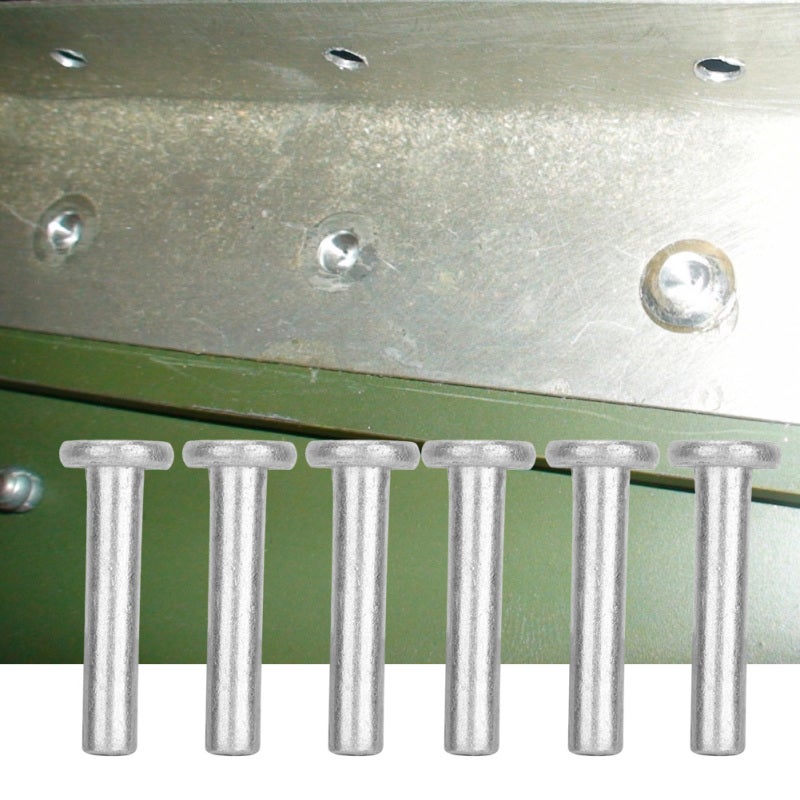 Aluminum Solid Rivet Set 100pcs Corrosion-Resistant Flat Head - Perfect Fastening with High Mechanical Strength for Various Applications - Image 3